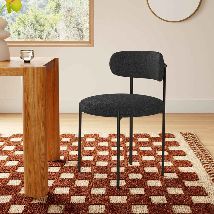 Sherwood Solid Back Boucle Side Chair (Set of 2)