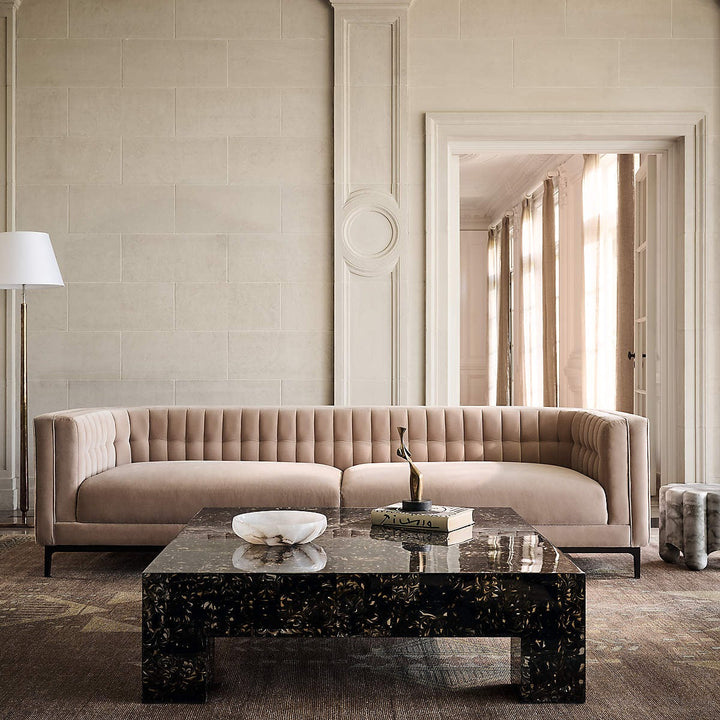 Scatola 48 Square Brown Tiled Resin Coffee Table