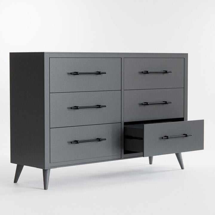 Gray Kai Drawer Double Dresser