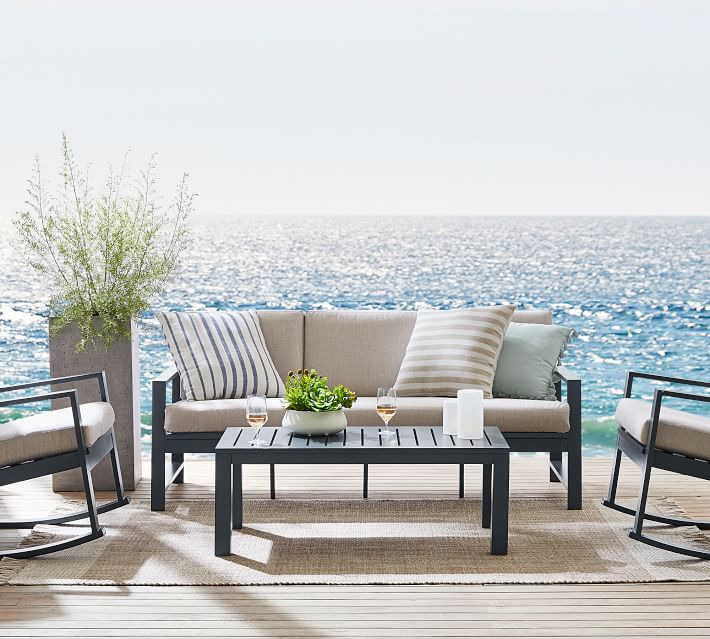 Indio Metal Coffee Table Slate