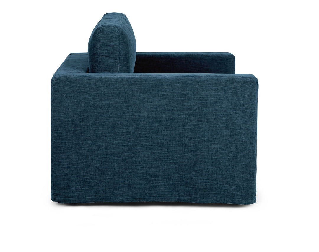 Alzey Dash Blue Slipcover Lounge Chair