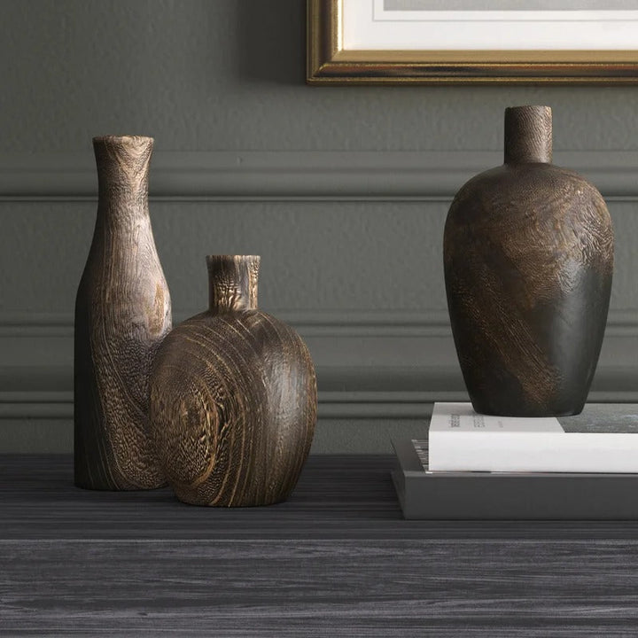 Karina Wood Table Vase Small