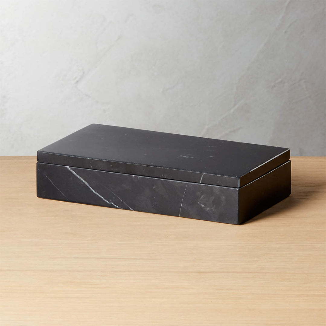 Medium Black Marble Box