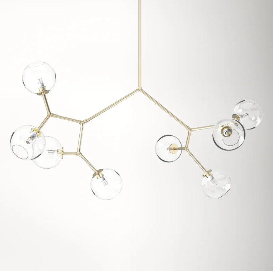 Vera 8 Light Dimmable Modern Linear Chandelier