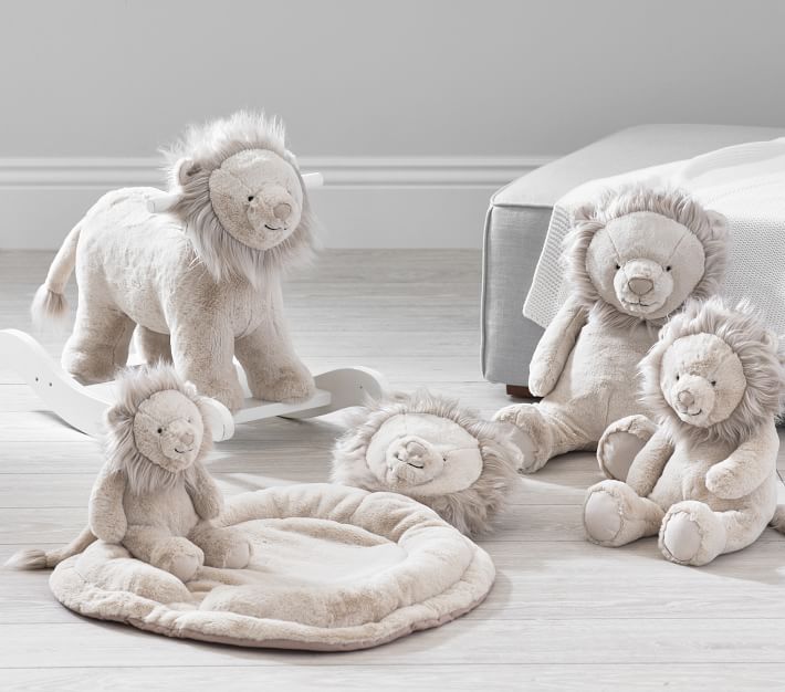 Taupe Lion Critter Plush-Small