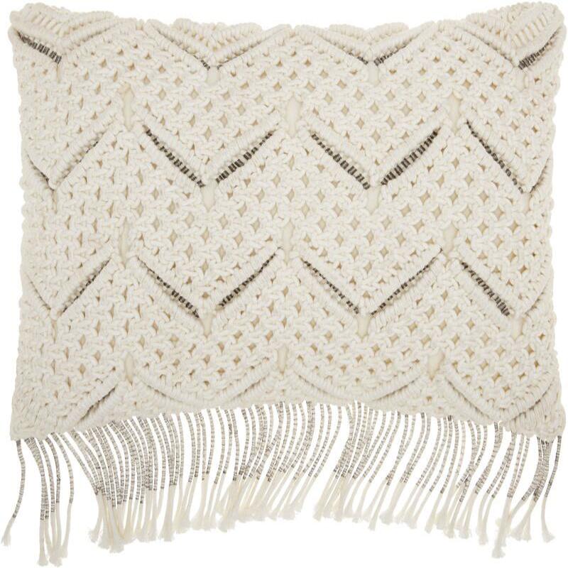 Dennet Cotton Lumbar Pillow With Insert-20"x12"