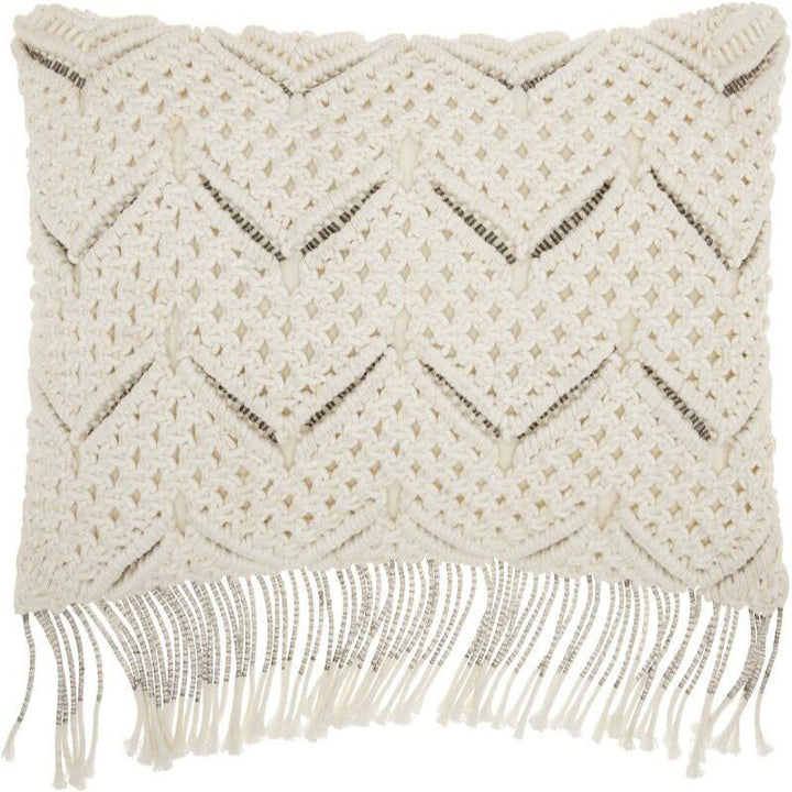 Dennet Cotton Lumbar Pillow With Insert-20"x12"