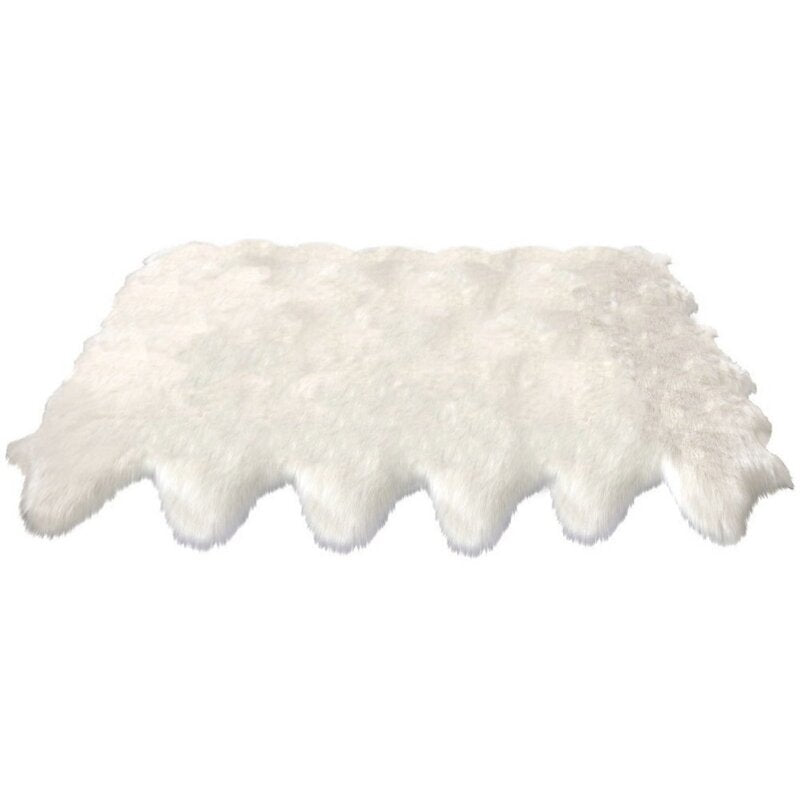 Widcombe Faux Sheepskin Off White Area Rug