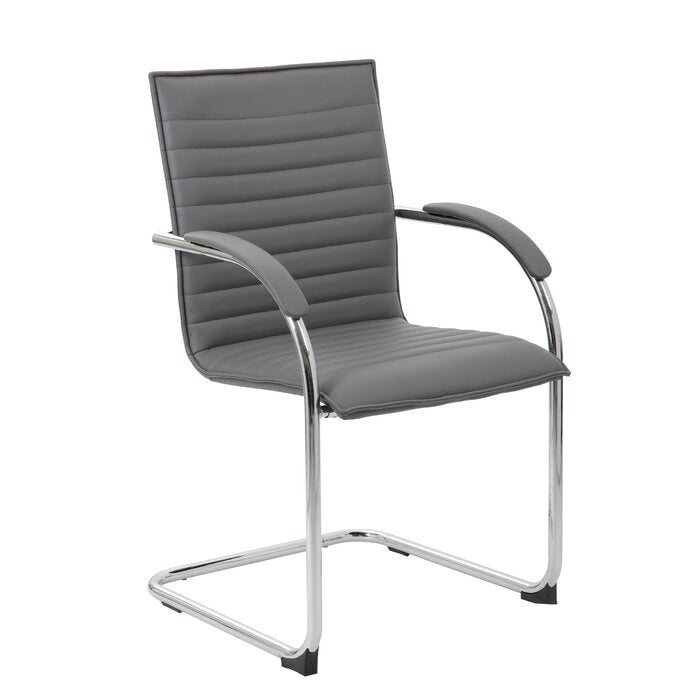 Hathorn Vinyl Guest Chair with Metal Frame