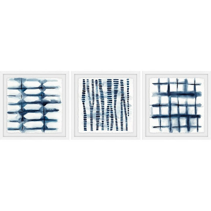 Indigo Study VII Triptych Frame2
