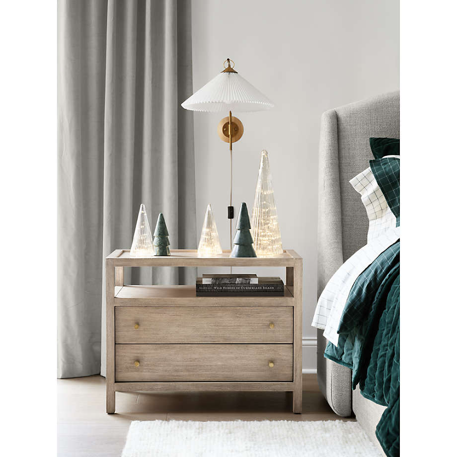 Flores Plug In Wall Sconce Light with Pleated Shade