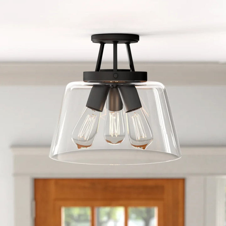 Macklin Glass Semi Flush Mount