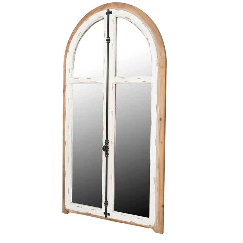 Arch Wood Wall Mirror-27.5"x48"