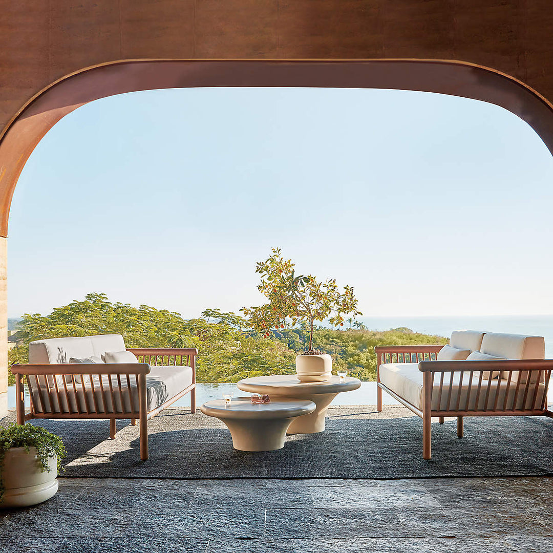 Pompeo Round Outdoor Coffee Table Small