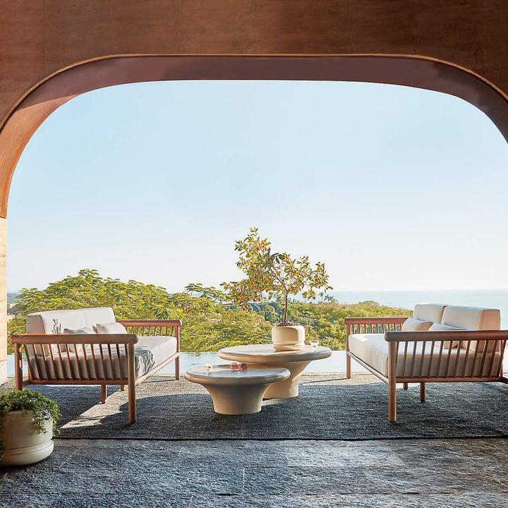 Pompeo Round Outdoor Coffee Table Small