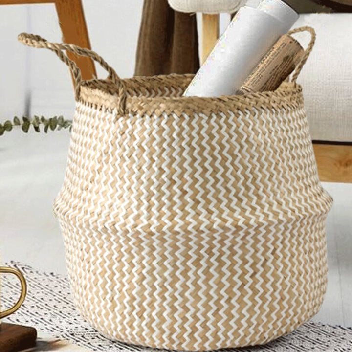 Large Belly Straw Seagrass Basket