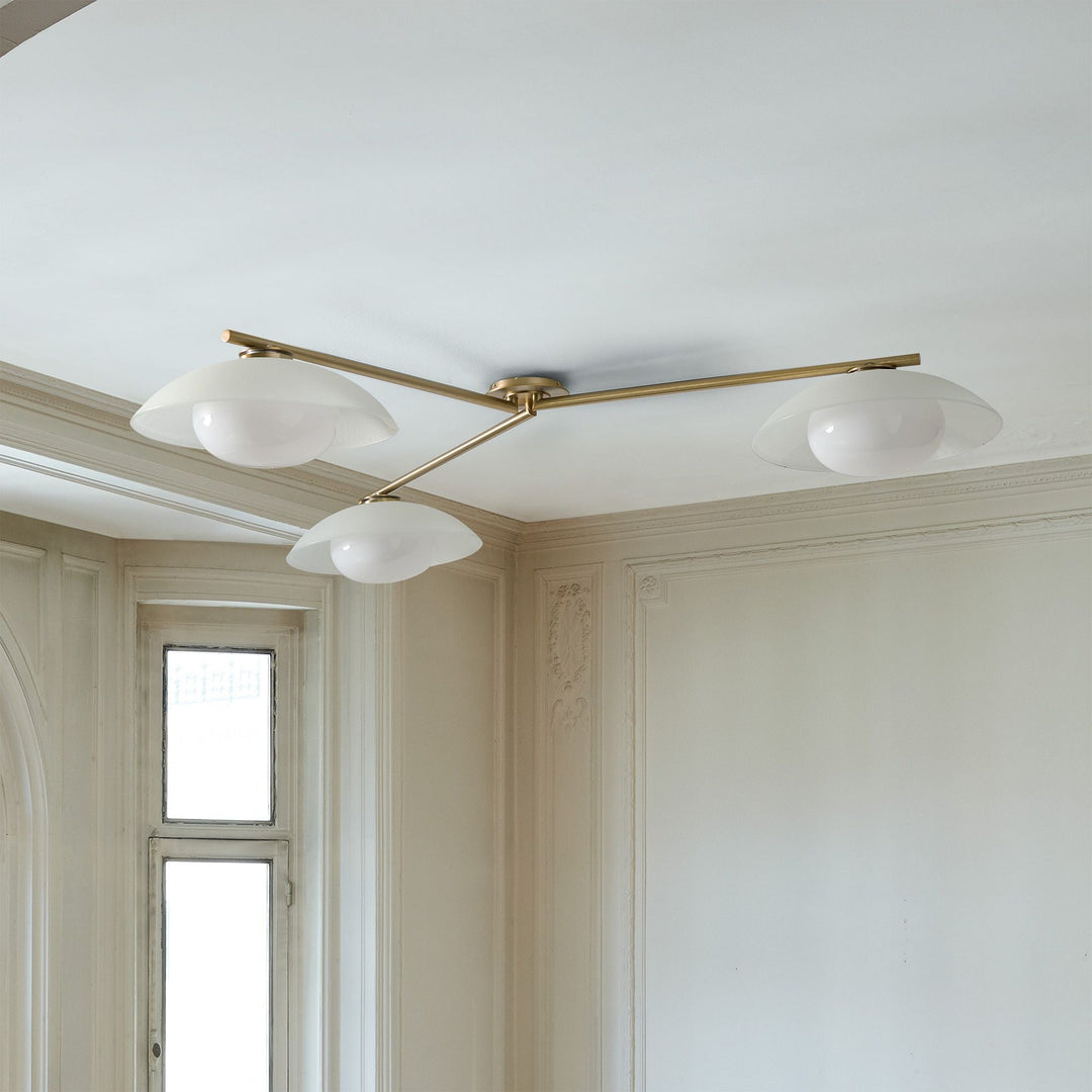 Bezel 3 Light Perforated Metal Flush Mount