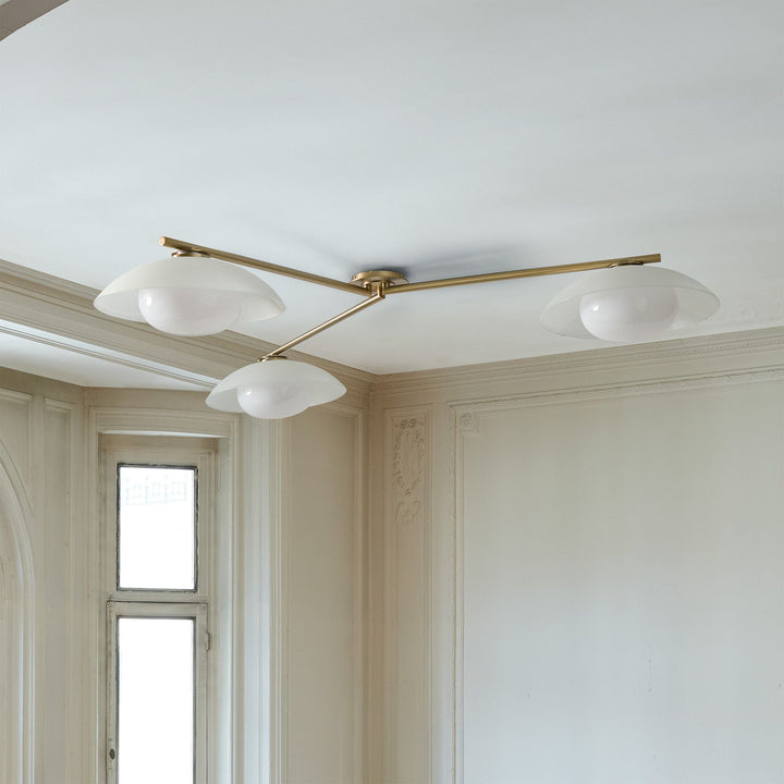 Bezel 3 Light Perforated Metal Flush Mount