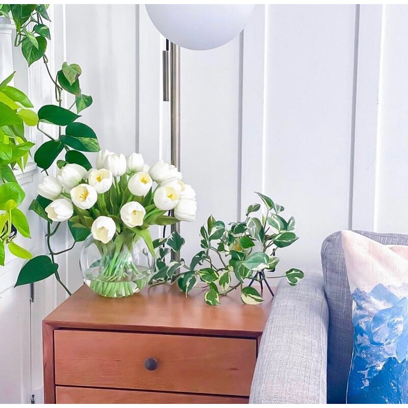 Real Touch Table Tulip Centerpiece in Vase