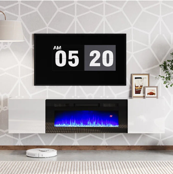 Areesa Floating Fireplace TV Stand