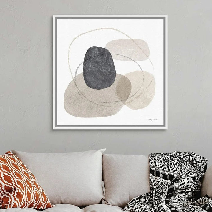 Think Neutral 10 Painting on Canvas With Frame 38"x38"