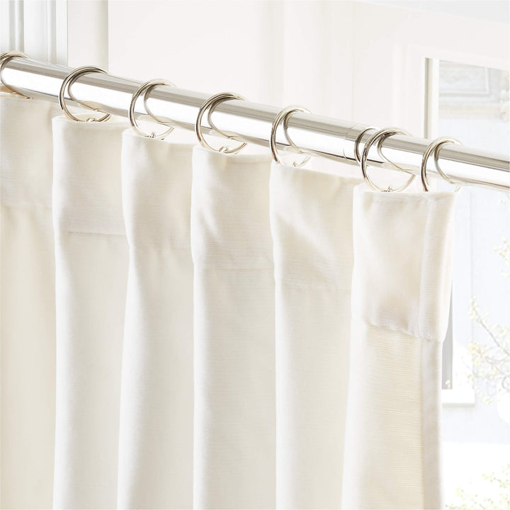 Warm White Organic Cotton Velvet Curtain Warm White
