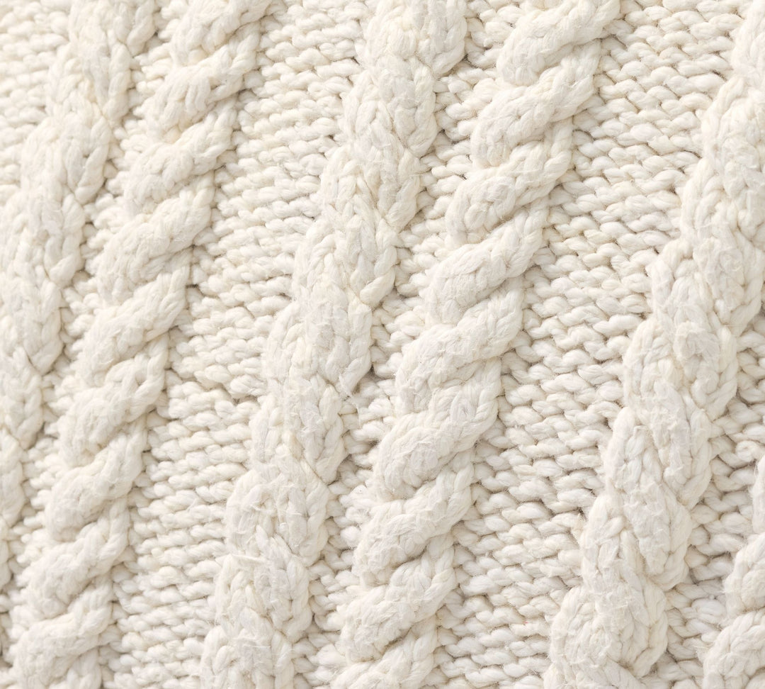 Beachfront Cable Knit Pillow