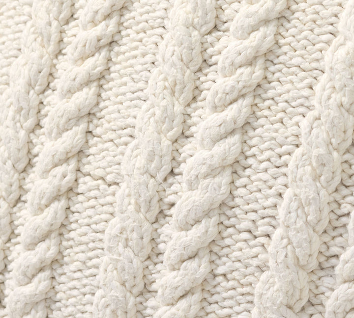 Beachfront Cable Knit Pillow