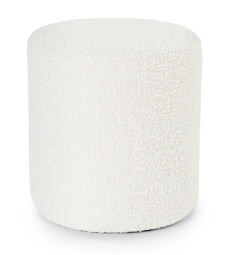 Cilo Ivory Boucle Ottoman