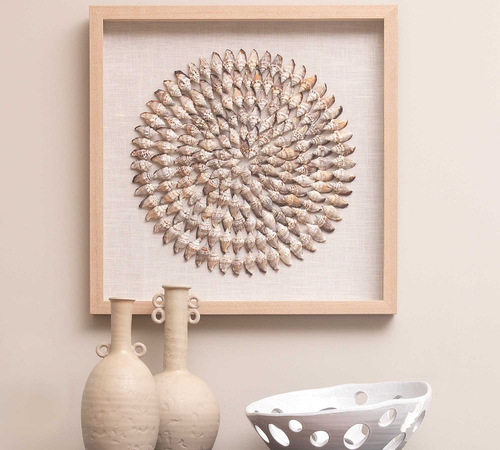 Tulip Shell Shadow Box Wall Art With Frame