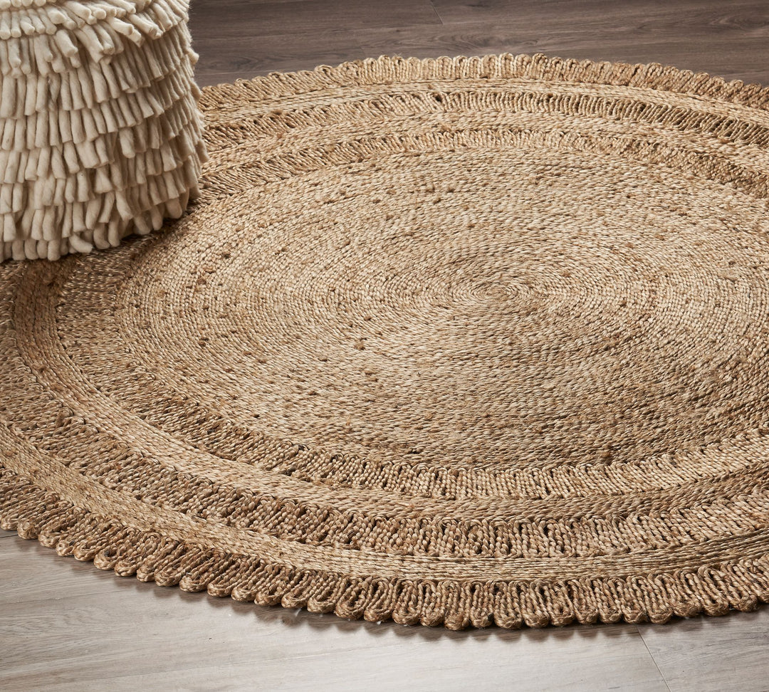 Kalev Jute Round Rug-6'