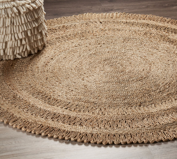 Kalev Jute Round Rug-6'