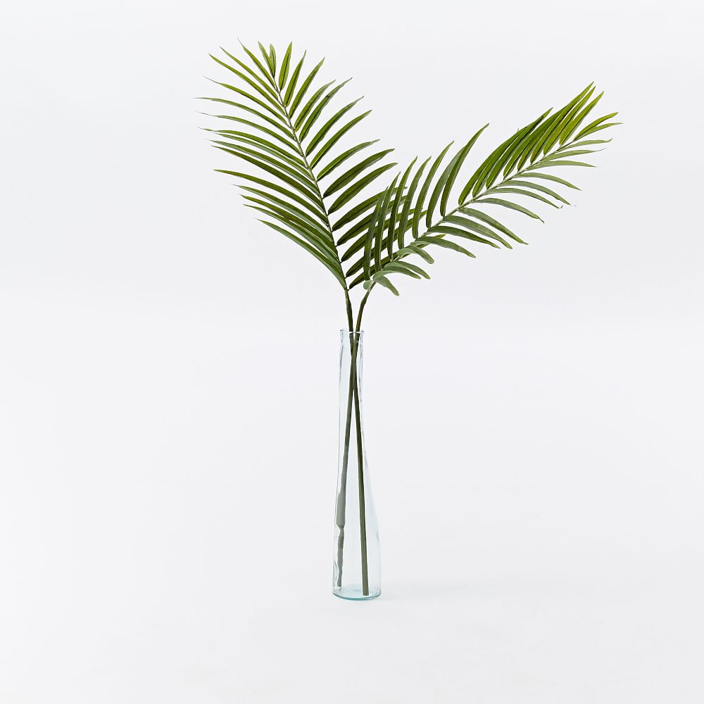 Faux Green Palm Plant Leaf Branch