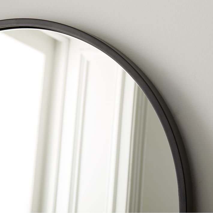 Metal Frame Arched Floor Mirror