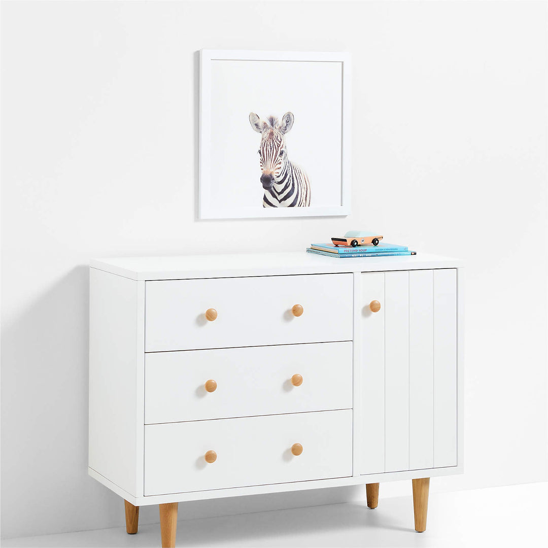 Baby Zebra Framed Wall Art-20"x20"