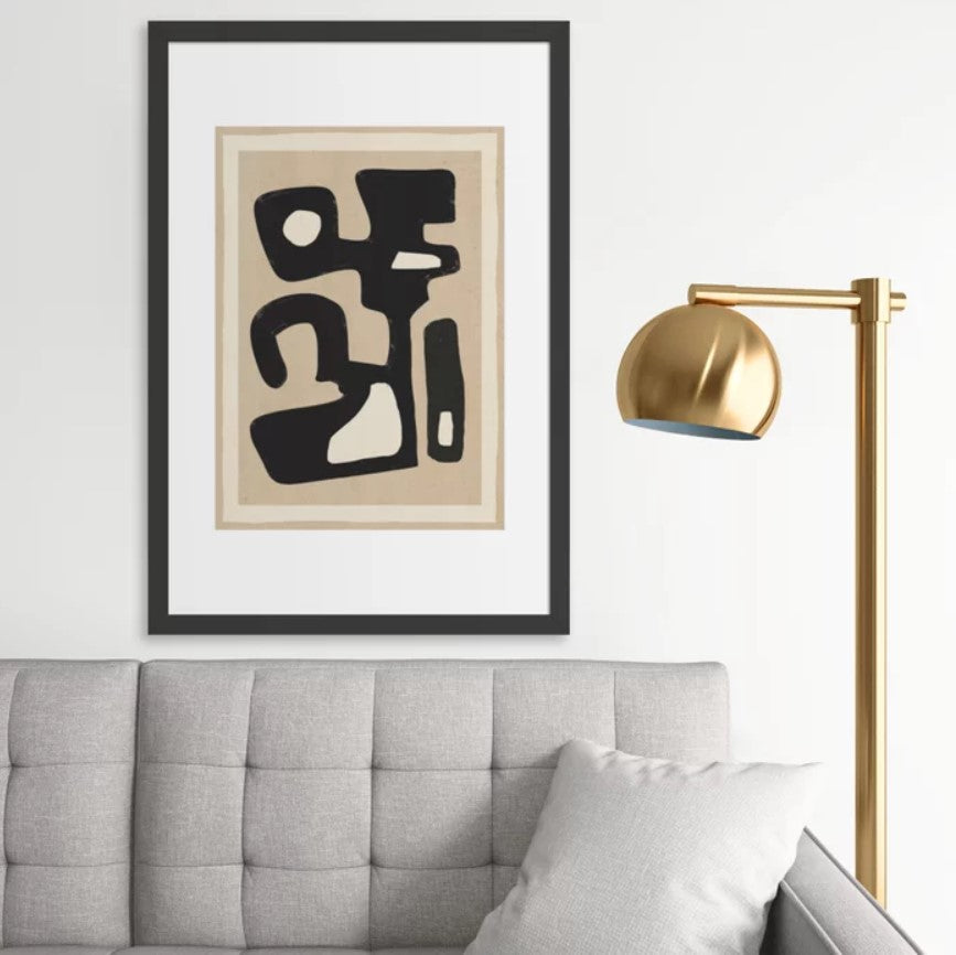 Modern Abstract Minimal Shapes 117 Framed Art Print