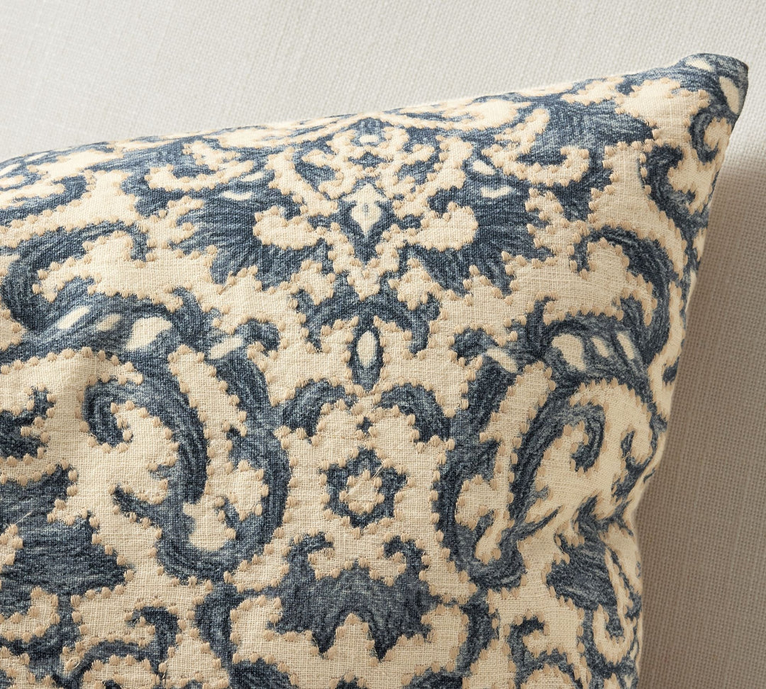 Reilley Embroidered Lumbar Pillow