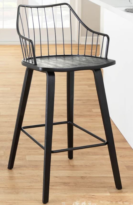 Lindauer Solid Wood Bar Stool