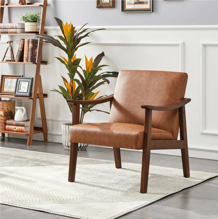 Asmat Faux Leather Armchair