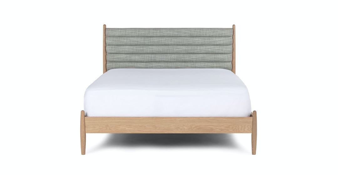 Lenia Rain Cloud Gray Oak Bed-King