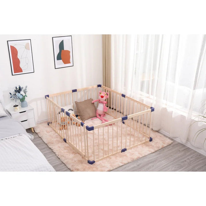 Natural Wooden Baby Playpen Safety Gate