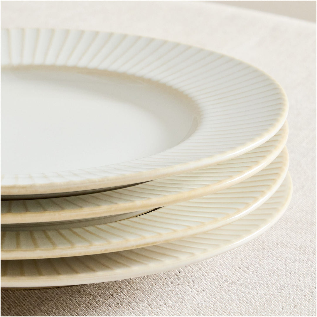 Textured Stoneware Dinner Plate Sets
