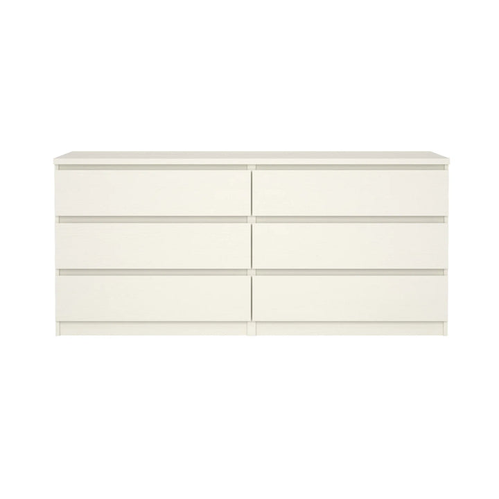 Kepner 6 Drawer Double Dresser White Woodgrain