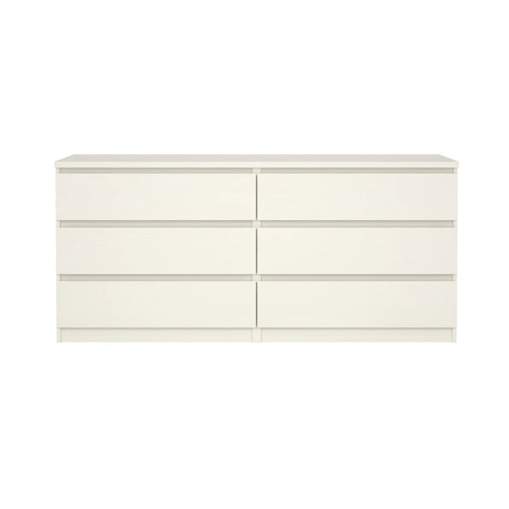 Kepner 6 Drawer Double Dresser White Woodgrain