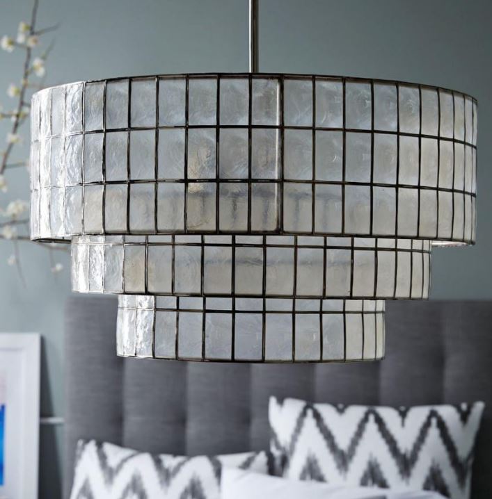 Capiz Tiered Chandelier
