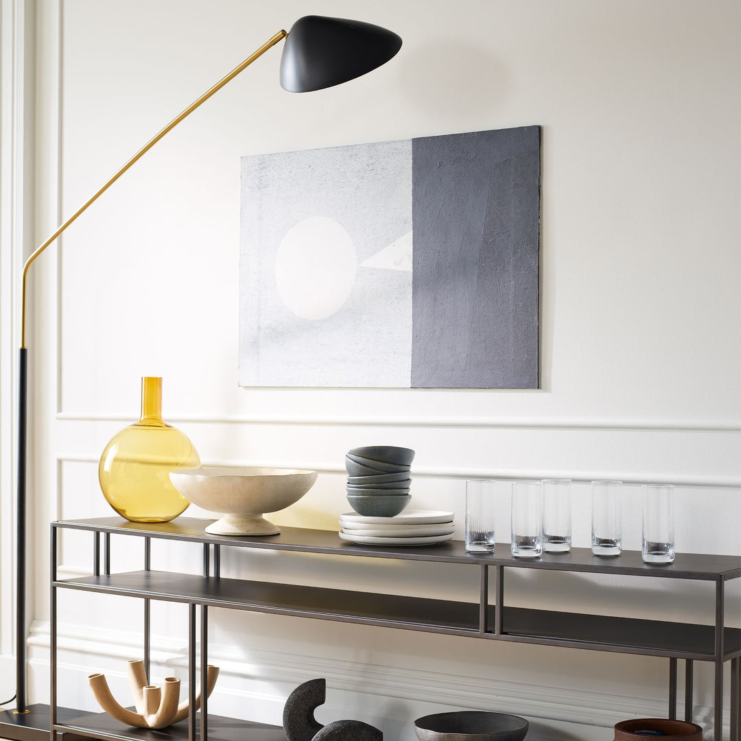 Overarching Curvilinear Mid Century Floor Lamp