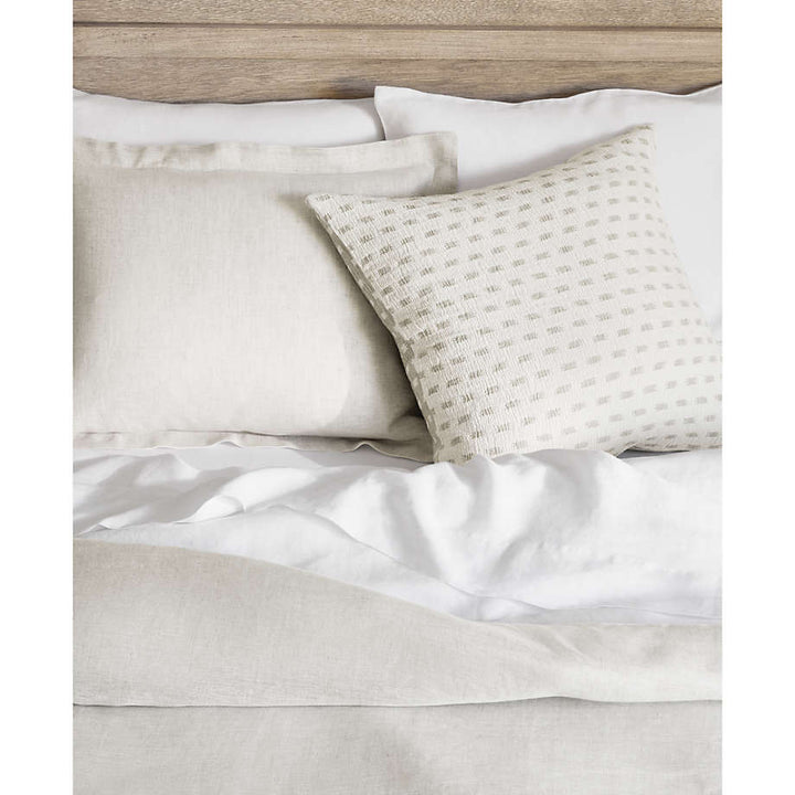 Mujia Reversible Ivory Ikat Throw Pillow No Insert 23"x23"