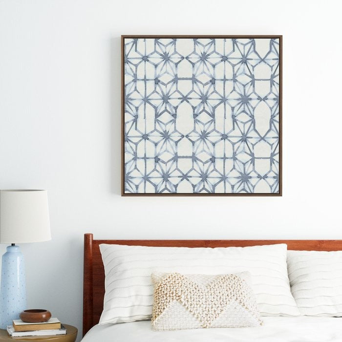 Simply Shibori Stars on Lunar Gray Canvas Print