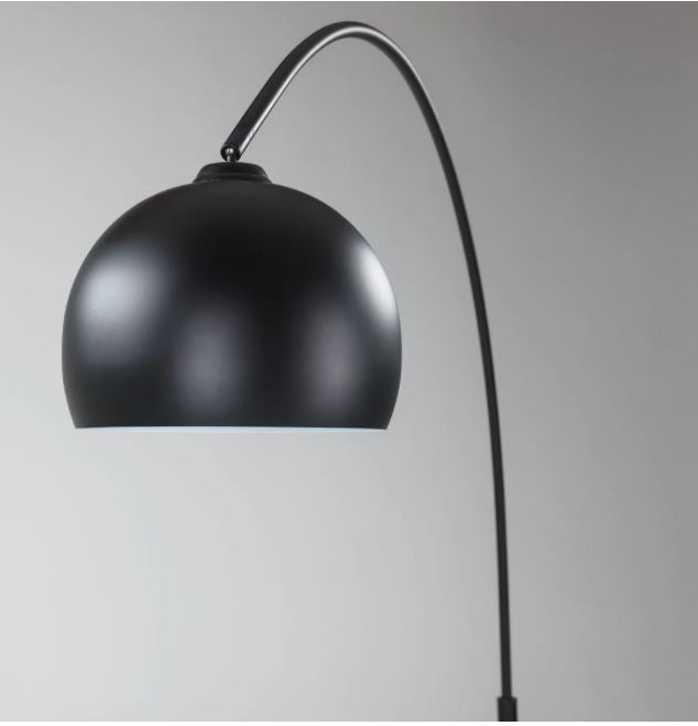 Crescent Black Floor Lamp