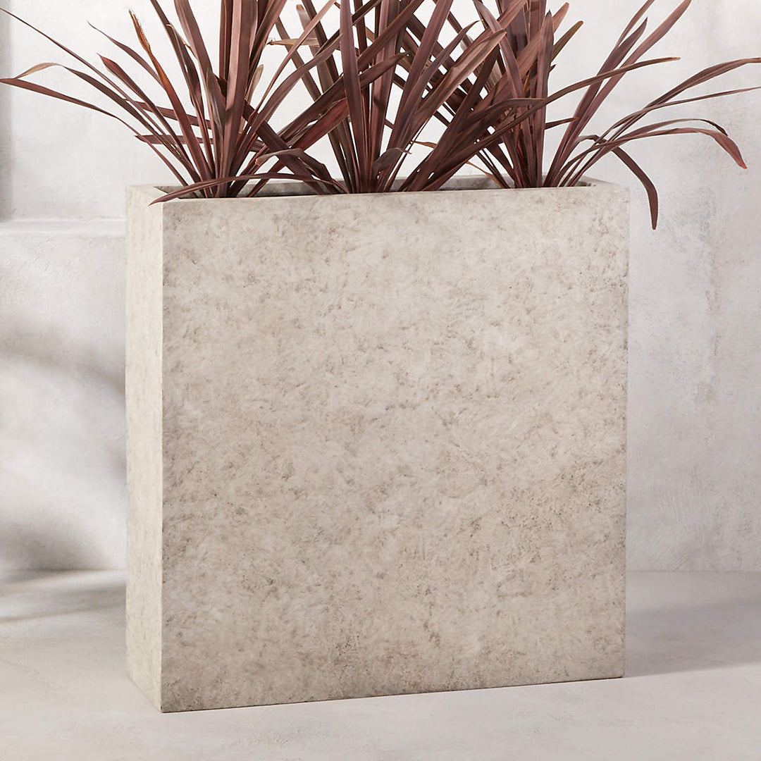 ASH RECTANGULAR CONCRETE PLANTER LARGE